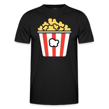 Humour pot de popcorn - T-shirt sport Homme - noir - Devant - AI Model Male 178 dark (178cm)