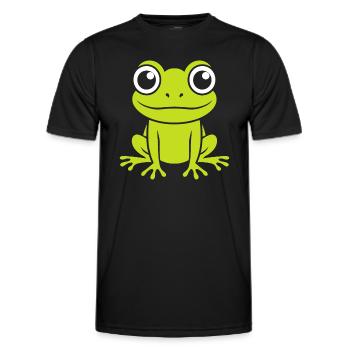 Kleiner Frosch - Männer Funktions-T-Shirt - Schwarz - Vorne - AI Model Male 178 dark (178cm)
