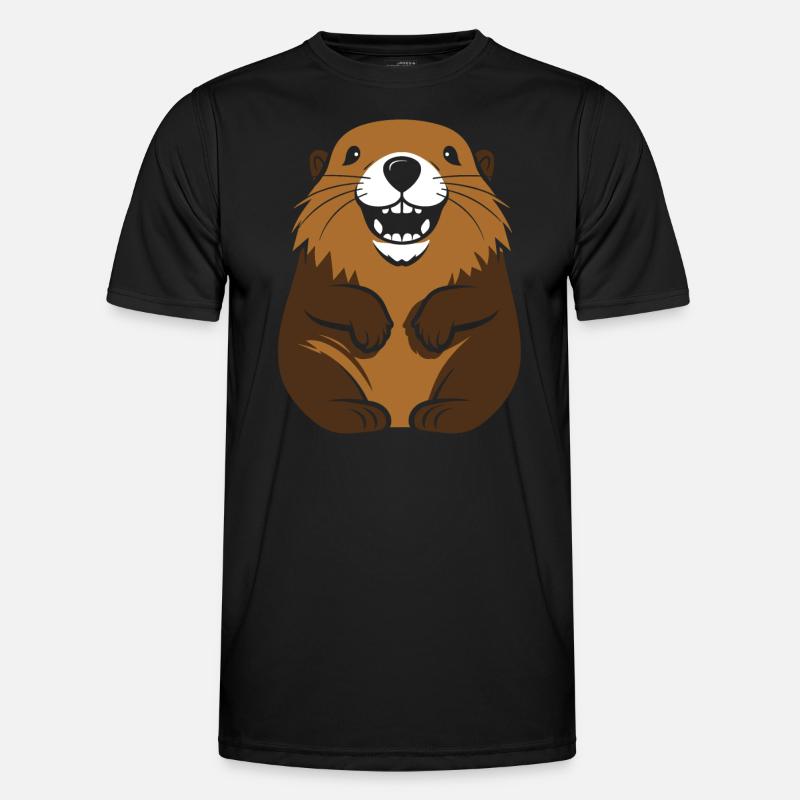 Simple Groundhog Men's Functional T-Shirt