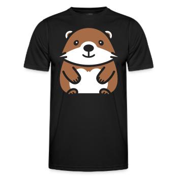 Simple Marmotte - T-shirt sport Homme - noir - Devant - AI Model Male 178 dark (178cm)