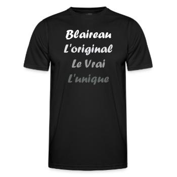 blaireau - T-shirt sport Homme - noir - Devant - AI Model Male 178 dark (178cm)