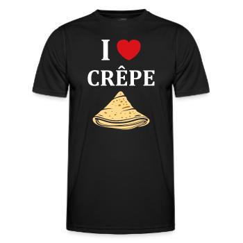 Crêpes Bretagne humour crêpe - T-shirt sport Homme - noir - Devant - AI Model Male 178 dark (178cm)