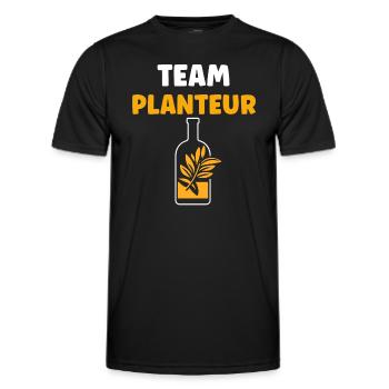 Humour punch planteur - T-shirt sport Homme - noir - Devant - AI Model Male 178 dark (178cm)