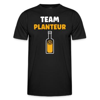 Humour punch planteur - T-shirt sport Homme - noir - Devant - AI Model Male 178 dark (178cm)