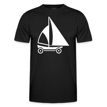 Sand yachting - Men's Functional T-Shirt - black - Front - AI Model Male 178 dark (178cm)