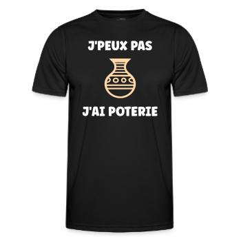 Poterie - T-shirt sport Homme - noir - Devant - AI Model Male 178 dark (178cm)