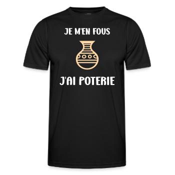 Poterie - T-shirt sport Homme - noir - Devant - AI Model Male 178 dark (178cm)