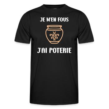 Poterie - T-shirt sport Homme - noir - Devant - AI Model Male 178 dark (178cm)