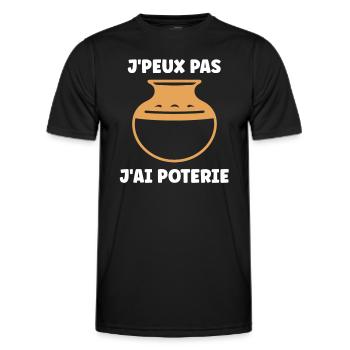 Poterie - T-shirt sport Homme - noir - Devant - AI Model Male 178 dark (178cm)