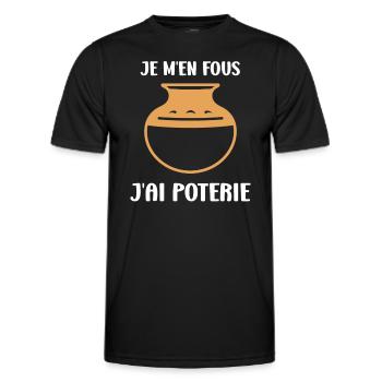 Poterie - T-shirt sport Homme - noir - Devant - AI Model Male 178 dark (178cm)