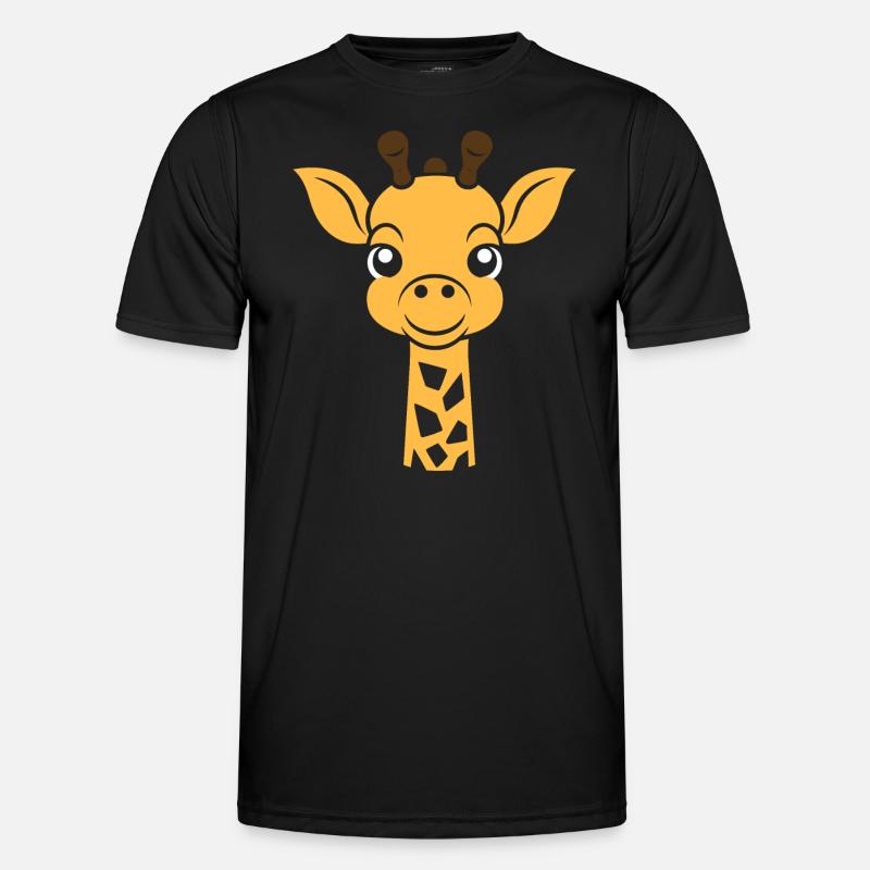 Giraffe's Head - Men's Functional T-Shirt - black