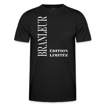 branleur - T-shirt sport Homme - noir - Devant - AI Model Male 178 dark (178cm)