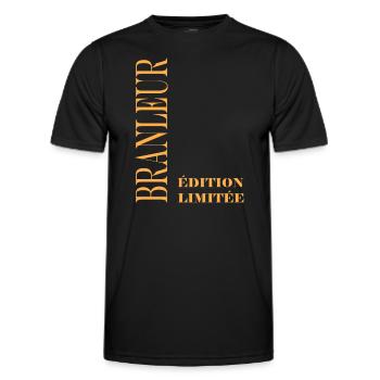 branleur - T-shirt sport Homme - noir - Devant - AI Model Male 178 dark (178cm)