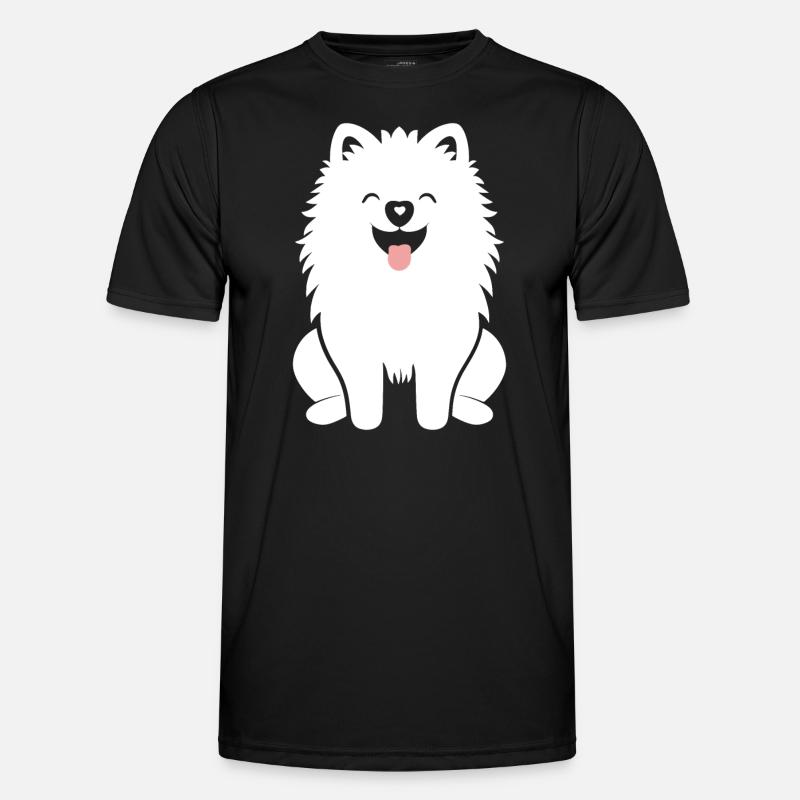 Samojede - Männer Funktions-T-Shirt - Schwarz