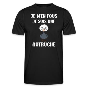 Strauß Zitat - Männer Funktions-T-Shirt - Schwarz - Vorne - AI Model Male 178 dark (178cm)