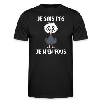 Strauß Zitat - Männer Funktions-T-Shirt - Schwarz - Vorne - AI Model Male 178 dark (178cm)