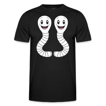 earthworms - Men's Functional T-Shirt - black - Front - AI Model Male 178 dark (178cm)