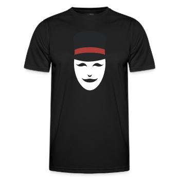 Theatre Masks - Men's Functional T-Shirt - black - Front - AI Model Male 178 dark (178cm)