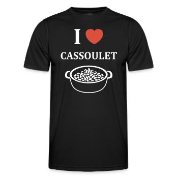 Humour cassoulet - T-shirt sport Homme - noir - Devant - AI Model Male 178 dark (178cm)