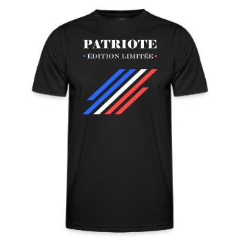 Patriot Limitierte Auflage - Männer Funktions-T-Shirt - Schwarz - Vorne - AI Model Male 178 dark (178cm)
