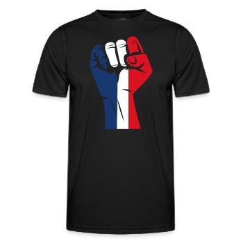 Patriotic France - Men's Functional T-Shirt - black - Front - AI Model Male 178 dark (178cm)
