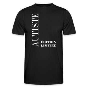 autiste - T-shirt sport Homme - noir - Devant - AI Model Male 178 dark (178cm)
