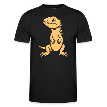 Dragon barbu - T-shirt sport Homme - noir - Devant - AI Model Male 178 dark (178cm)