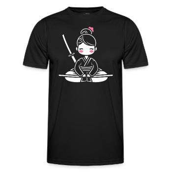 iaido - T-shirt sport Homme - noir - Devant - AI Model Male 178 dark (178cm)