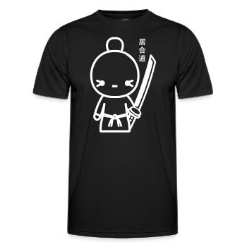 iaido - T-shirt sport Homme - noir - Devant - AI Model Male 178 dark (178cm)