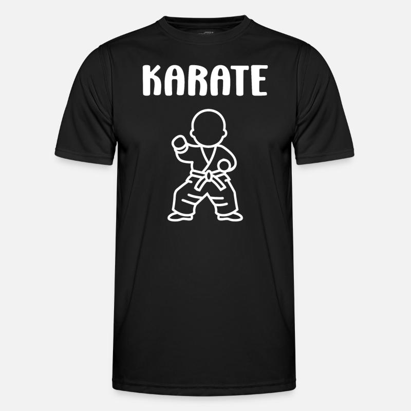 Karate - Männer Funktions-T-Shirt - Schwarz