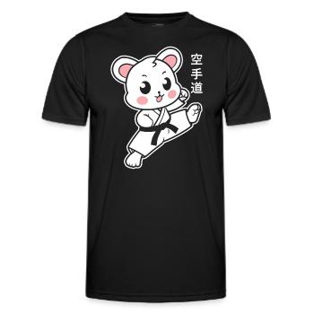Karate - Männer Funktions-T-Shirt - Schwarz - Vorne - AI Model Male 178 dark (178cm)