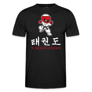 Taekwondo - Männer Funktions-T-Shirt - Schwarz - Vorne - AI Model Male 178 dark (178cm)