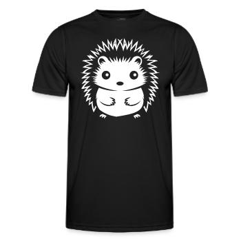 Hérisson - T-shirt sport Homme - noir - Devant - AI Model Male 178 dark (178cm)