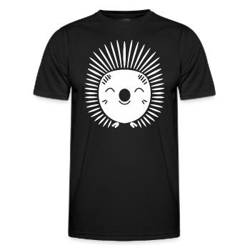 Stachelschwein - Männer Funktions-T-Shirt - Schwarz - Vorne - AI Model Male 178 dark (178cm)