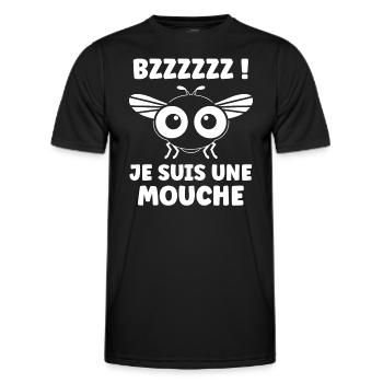 Insect Quote Fly Humor - Men's Functional T-Shirt - black - Front - AI Model Male 178 dark (178cm)