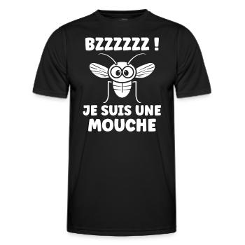 Insect Quote Fly Humor - Men's Functional T-Shirt - black - Front - AI Model Male 178 dark (178cm)