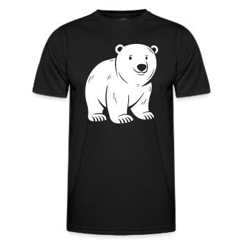 ours polaire - T-shirt sport Homme - noir - Devant - AI Model Male 178 dark (178cm)