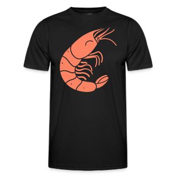 Crevette - T-shirt sport Homme - noir - Devant - AI Model Male 178 dark (178cm)
