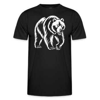 Grizzly petit ours - T-shirt sport Homme - noir - Devant - AI Model Male 178 dark (178cm)