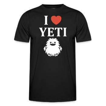 Yeti - Männer Funktions-T-Shirt - Schwarz - Vorne - AI Model Male 178 dark (178cm)