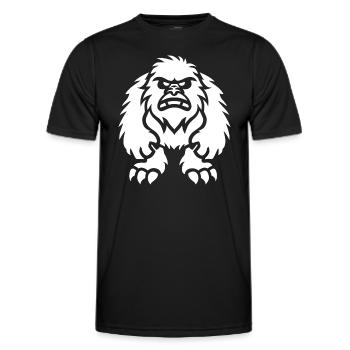 Yeti - Männer Funktions-T-Shirt - Schwarz - Vorne - AI Model Male 178 dark (178cm)