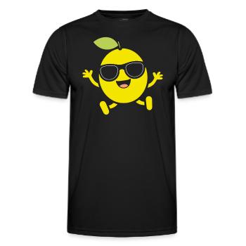 Zitrone - Männer Funktions-T-Shirt - Schwarz - Vorne - AI Model Male 178 dark (178cm)