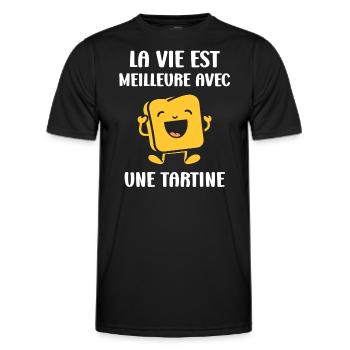Tartine - T-shirt sport Homme - noir - Devant - AI Model Male 178 dark (178cm)