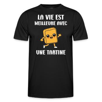 Tartine - T-shirt sport Homme - noir - Devant - AI Model Male 178 dark (178cm)
