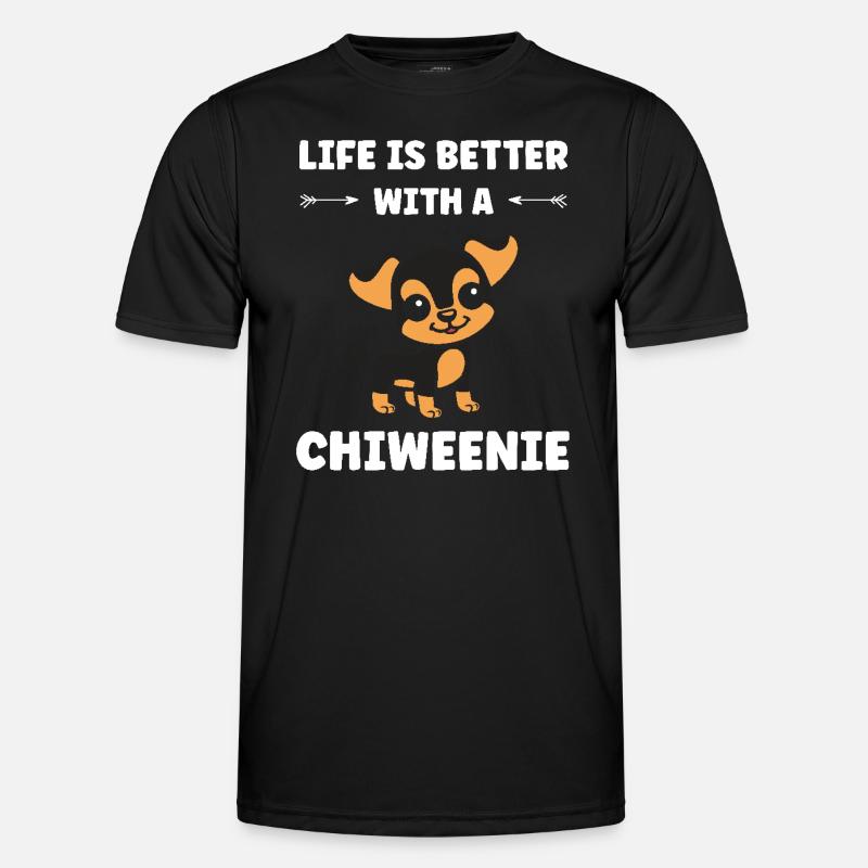 Chiweenie - Men's Functional T-Shirt - black