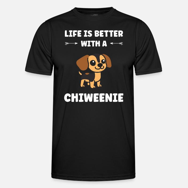 Chiweenie - Men's Functional T-Shirt - black
