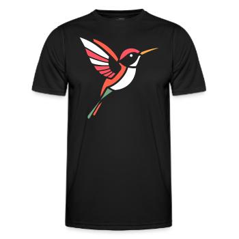 Hummingbird - Men's Functional T-Shirt - black - Front - AI Model Male 178 dark (178cm)