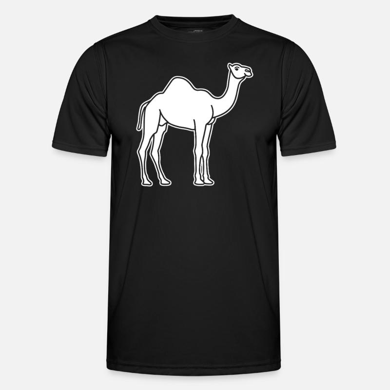 Kamel - Männer Funktions-T-Shirt - Schwarz