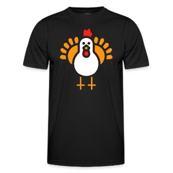 turkey - Men's Functional T-Shirt - black - Front - AI Model Male 178 dark (178cm)