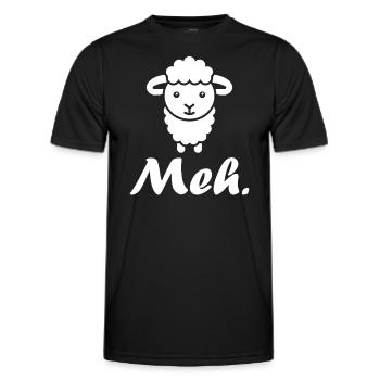 sheep - Men's Functional T-Shirt - black - Front - AI Model Male 178 dark (178cm)